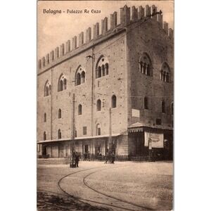 Vintage Bologna Palazzo Re Enzo Postcard Italy 1917 Real Photo‎